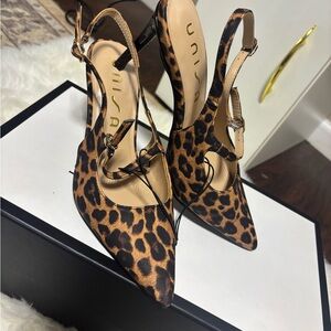 Unisa Brown Leopard Print Heels